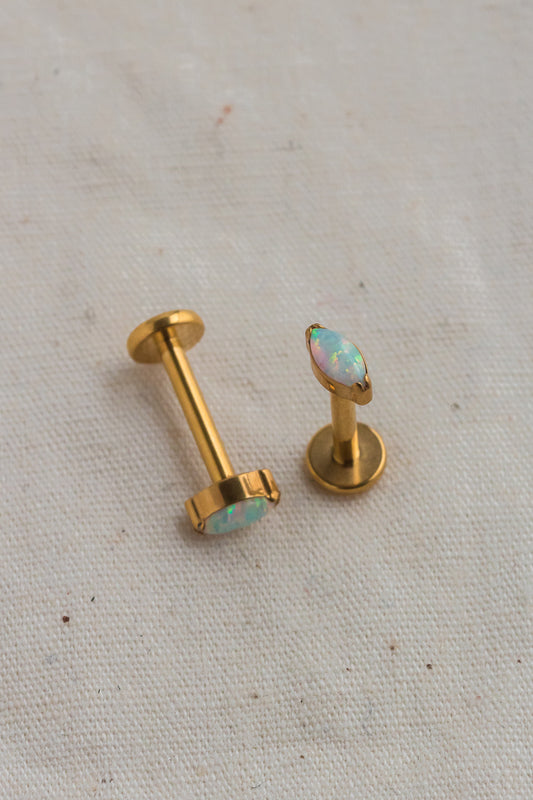 Opal Long Diamond Flatback (sold as a single stud)